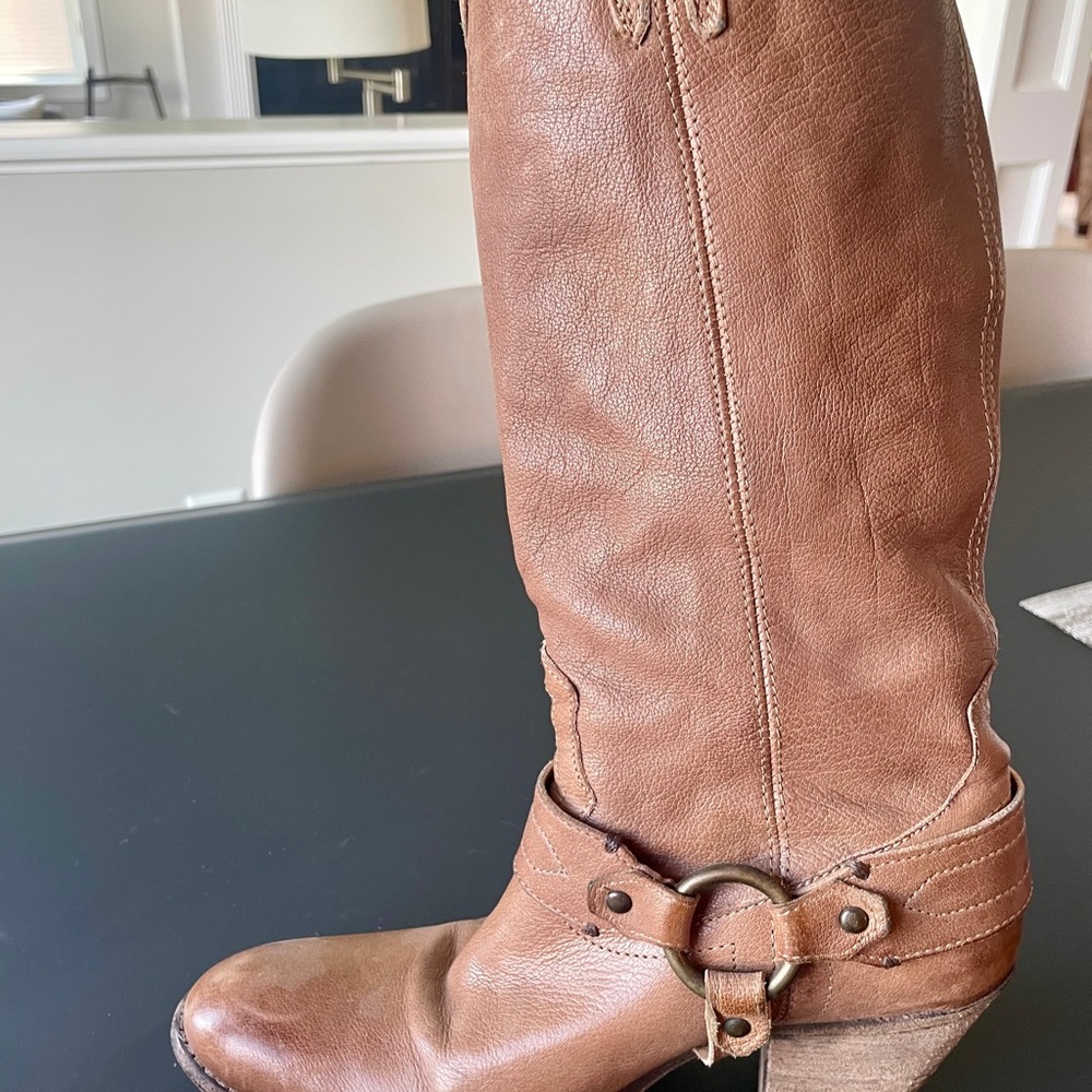 Frye Tan Heeled Boots - Picture 6 of 12